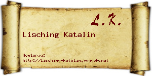 Lisching Katalin névjegykártya